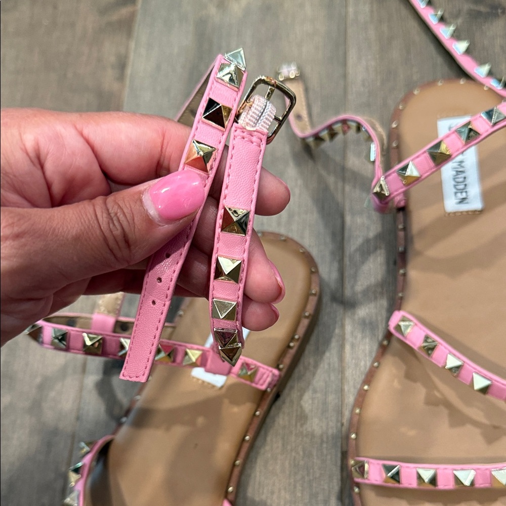 Steve Madden Pink Multi-Stud Sandals - Picture 3 of 5
